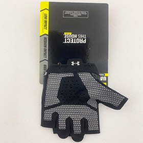 تصویر دستکش بدنسازی آندر آرمور مدل Under Armour Women's Training Gloves | مشکی طوسی 