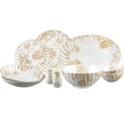 تصویر سرویس غذاخوری گلد کیش مدل GK646387 طرح سارینا ۲۸ پارچه چینی مناسب ۶ نفر 