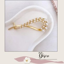 تصویر گیره پشت مویی مرواریدی 