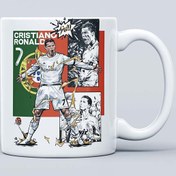 تصویر ماگ رئال مادرید طرح رونالدو کد 00715 