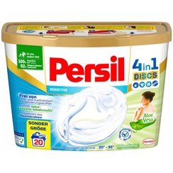 تصویر قرص ماشین لباسشویی پرسیل Persil مدل Sensitive Disk بدون ایجاد حساسیت بسته 20 عددی 