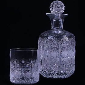 تصویر تنگ و لیوان کریستال بوهمیا 