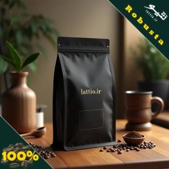 تصویر قهوه صد ربوستا ترکیبی فول کافئین 