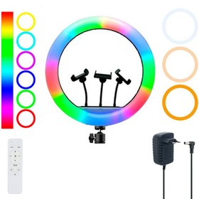 تصویر رینگ لایت "RGB LED 3D-56 22 RGB LED 3D-56 22 Inch Ring Light