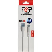 تصویر کابل شارژ FSP USB مدل C-8 رنگ سفید میکرو یو اس بی 