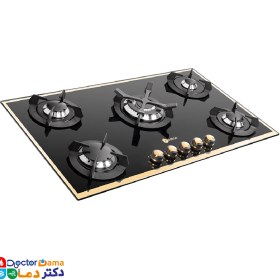 تصویر اجاق گاز شیشه ای ۵ شعله درسا مدل DG2110-5M Dorsa Glass Hob Model DG2110-5M