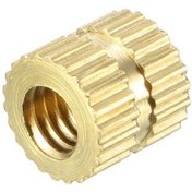 تصویر مهره برنجی آجدار سایز M5 طول 8mm Brass insert nut M5*8 mm