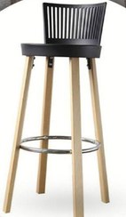 تصویر صندلی کانتر ماهانا پایه چوبی 