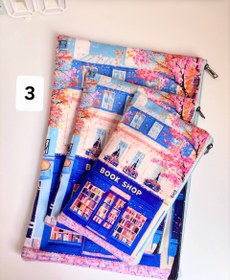 تصویر ست جامدادی ،کیف لوازم آرایش و کاور برگهA4 