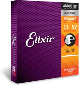 تصویر Elixir 11-52 Nanoweb Phosphor Bronze 
