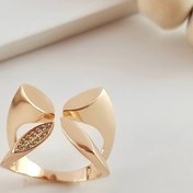 تصویر انگشتر بدل زنانه طرح طلا جدید ترند 1404کد ag102 