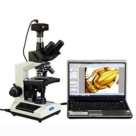 تصویر OMAX 40X-2500X Full Size Lab Digital Trinocular Compound LED Microscope with 14MP USB Camera and 3D Mechanical Stage 