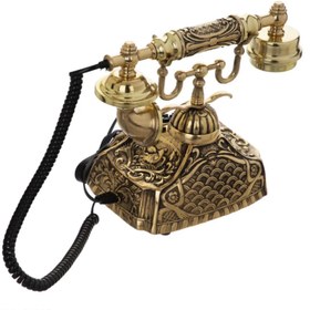 تصویر تلفن برنزی مدل نیم گرد 