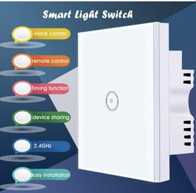 تصویر کلید هوشمند UseeLink مدل SM-SW103 UseeLink Smart Light Switch, WiFi Wall Light Switch, 1 Gang, Compatible with Alexa and Google Home, APP Remote Control, Timing Function, Voice Control, Neutral Wire Required (1 Pack)