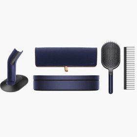 تصویر برس دندانه پهن دایسون انگلستان رنگ آبی مشکی ™Flat brush Prussian Blue/Black Dyson ™Flat brush Prussian Blue/Black Dyson