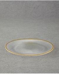 تصویر بشقاب شیشه ای انگلیش هوم مدل Graceful سایز 28 سانتی طلایی Glass Serving Plate 28 cm Gold