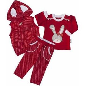 تصویر ست سه تکه لباس نوزادی آدمک طرح خرگوش 263300R 