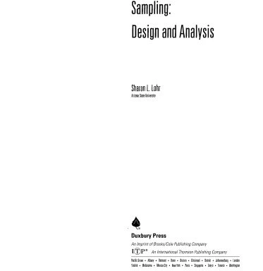 خرید و قیمت دانلود کتاب Sampling: design and analysis Second edition | ترب