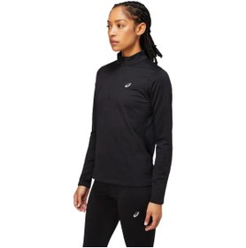 تصویر تیشرت زنانه آستین بلند مشکی اسیکس اورجینال سایز XS-S-M-L - سایز Asics T-shirt long