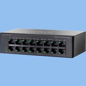 تصویر سوئیچ 16 پورت سیسکو مدل SF110D-16HP Cisco SF110D-16HP 16Port Switch