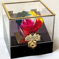 تصویر باکس تک شاخه رز جاودان(ماندگاری 3 سال) 