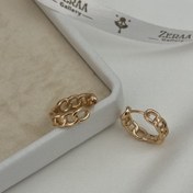 تصویر گوشواره حلقه‌‌ای کارتیه مینیمال 