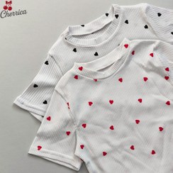 تصویر کراپ قلبی آستین کوتاه کبریتی کد 8 