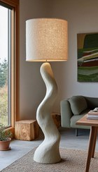 تصویر اباژور کنارسالنی Lampshade next to the living room