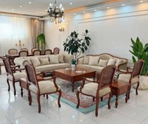 تصویر مبل فرانسوی ۱۰ نفره چوب راش گرجستان 