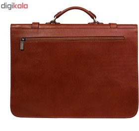تصویر کیف اداری چرم زانکو کد 100002 - عسلی 
