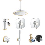 تصویر ست کامل شیرآلات توکار GROHE مدل Grandera با متعلقات کد KGR1051 GROHE Grandera Bath Set