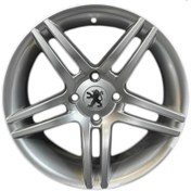 تصویر رینگ اسپرت استرامبولی سایز ۱۶ نقره ای مناسب پارس سمند ۴۰۵ ۲۰۶ 