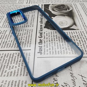 تصویر قاب گوشی Galaxy S20 FE سامسونگ اورجینال متال کیس Metal طرح پشت طلق شفاف دور سیلیکونی سرمه ای کد 303 