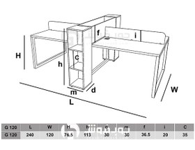 تصویر میز گروهی جدید مدل g120 