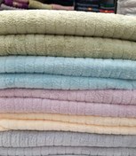 تصویر حوله نیم حمام پولیشی - یاسی 