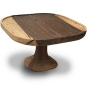 تصویر شیرینی خوری و کاپ کیک پایه‌ دار چوبی کد 025 