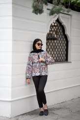 تصویر کت ژاکارد کوک دوزی زرشکی زنانه 