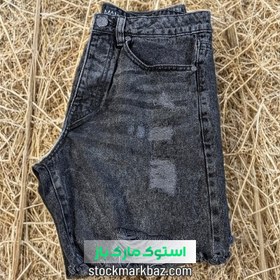 تصویر شلوارک استوک جین زاپ دار اورجینال از برند boohoo انگلستان (یونیسکس) 