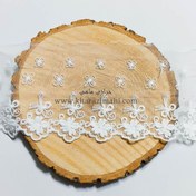 تصویر دانتل شیفون شکوفه باران(کد10) 