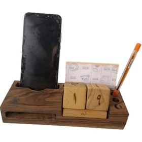 تصویر تقویم رسا با چوب گردو مدل KH 024 