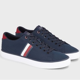 تصویر کفش‌ ورزشی کژوال راه‌راه با لبه کوتاه برند Tommy Hilfiger Casual Stripe Low Top Sneakers