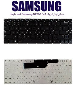 تصویر Keyboard Samsung NP300E5A مشکي اينتر کوچک 
