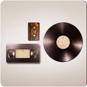 تصویر مگنت طرح صفحه گرامافون،نوار کاست،نوار VHS کد NIM3086 