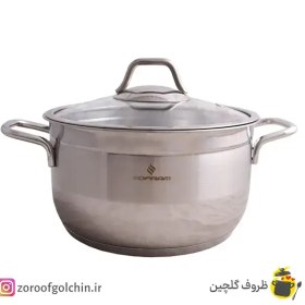 تصویر قابلمه استیل سوفرام ترکیه مدل سافت سایز ۱۴ Sofram Turkey Steel Pot Soft Model Size 14