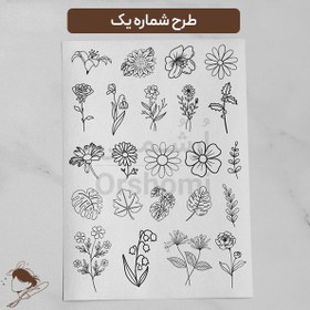 تصویر برچسب انتقال طرح گلدوزی حل شونده - ابعاد 29x21 سانت 