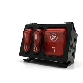 تصویر کلید راکر سه پل فن دار مدل KCD3 