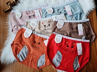 تصویر شورتکس بهداشتی طرح meow - کد 0 period women underwear
