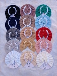 تصویر توربان بغل نوار برینس رنگی مناسب ۰ تا ۴ سال 