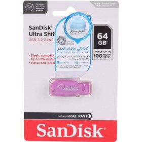 تصویر فلش مموری سن دیسک مدل ULTRA SHIFT CZ410 ظرفیت 64 گیگابایت ULTRA SHIFT CZ410 USB 3.0 64GB Flash Memory