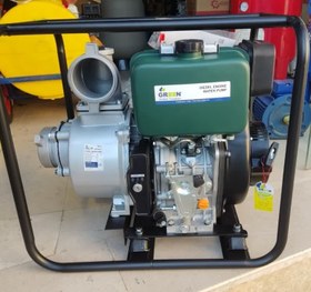 تصویر موتور پمپ دیزلی 4 اینچ استارتی گرین مدلGREEN GFD100E-G 